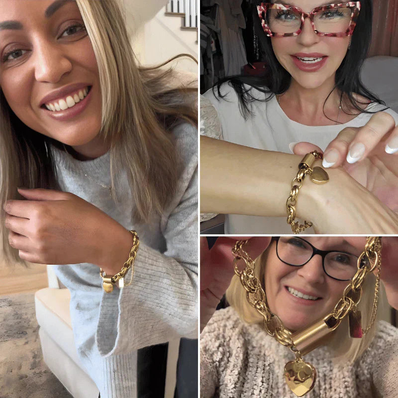 Heartened Grov Armbånd | Guld