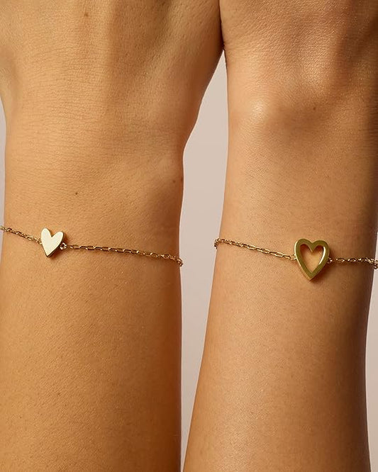 Radiant Hjerte Armbånd | Guld
