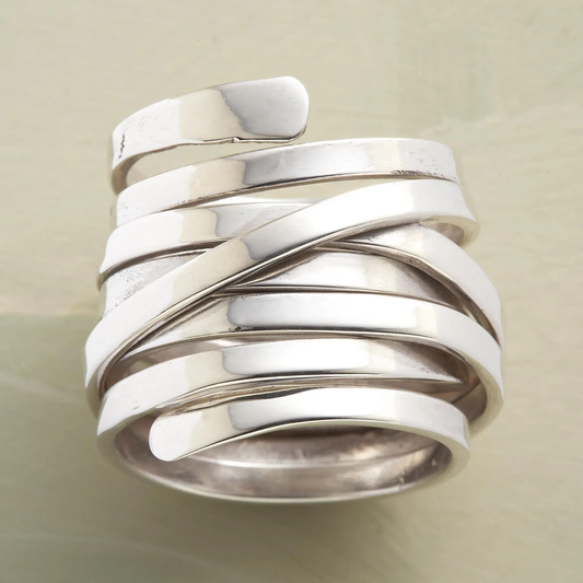 Sølv Multi Bånd Wrap Ring