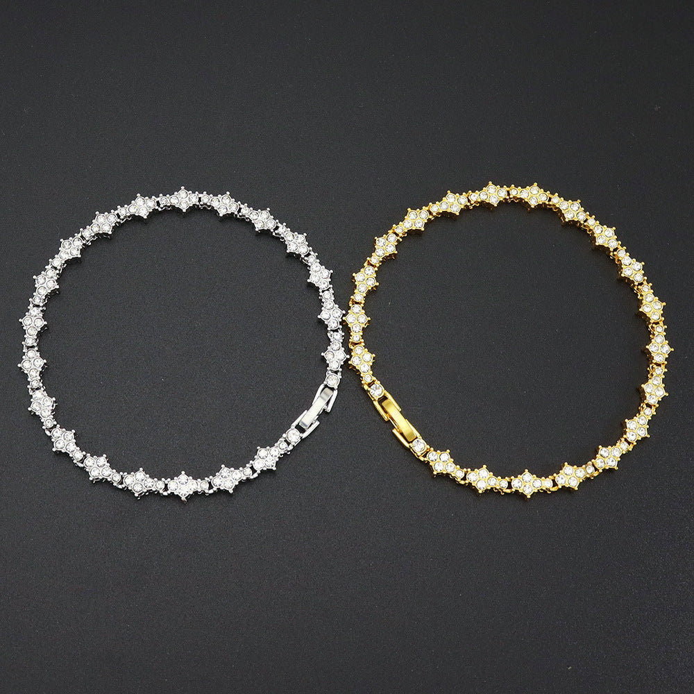 Klassisk Cluster Tennisarmbånd | Guld