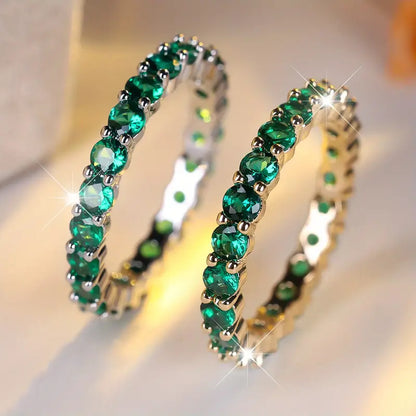 Guld Smaragd Evighed Ring