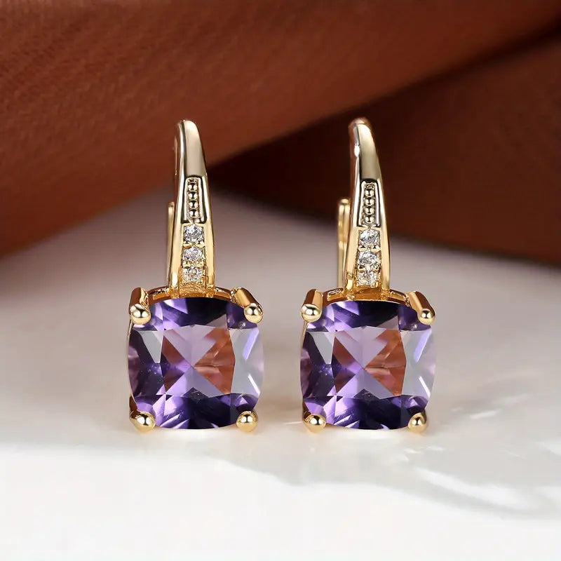 Mystic Safir Sten Creoler | Guld