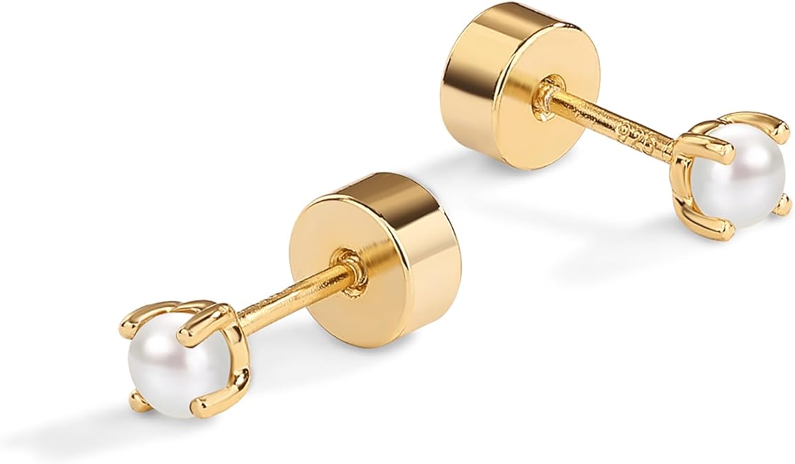 Dainty Perle Ørestikker | Guld