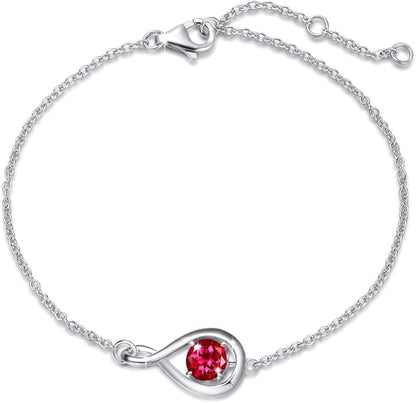 Rubin Uendelighed Armbånd | Hvidguld