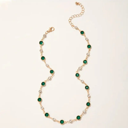 Guld Smaragd Station Halskæde