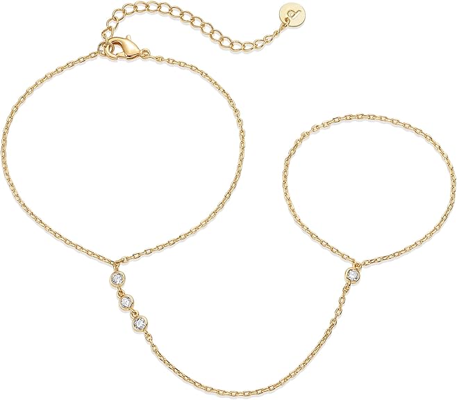 Perlet Handchain Armbånd | Guld