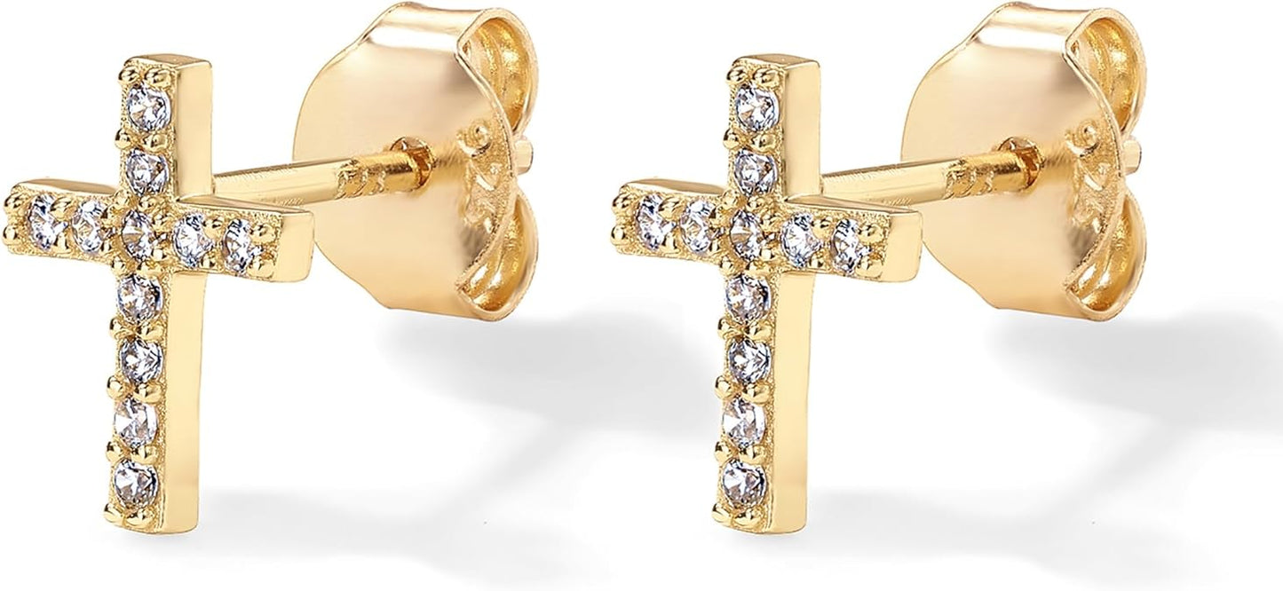 Paved Kors Ørestikker | Guld