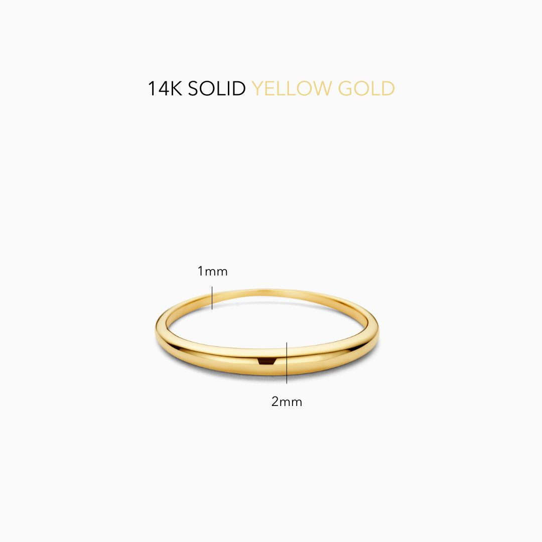 Smal Dome Ring | Guld