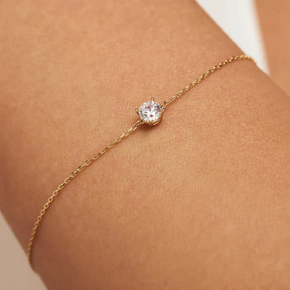 Cléa Moissanite Sten Armbånd | Guld