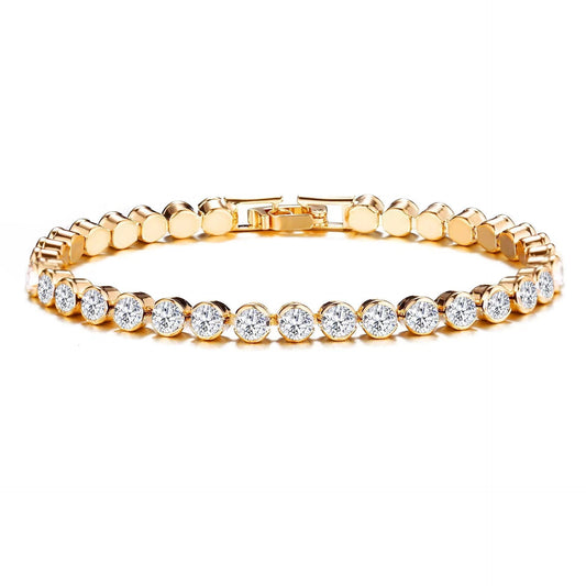 Rundslibning Tennisarmbånd | Guld