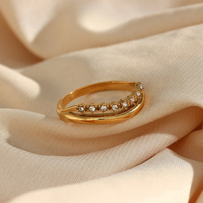 Adeline Diamant Simulant Guld Ring