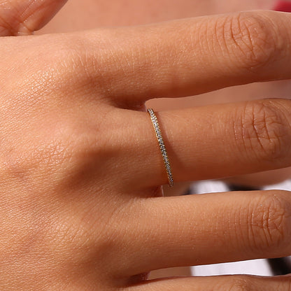 Zarra Paved Guld Ring