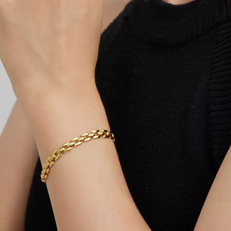 Timepiece Lænkearmbånd | Guld