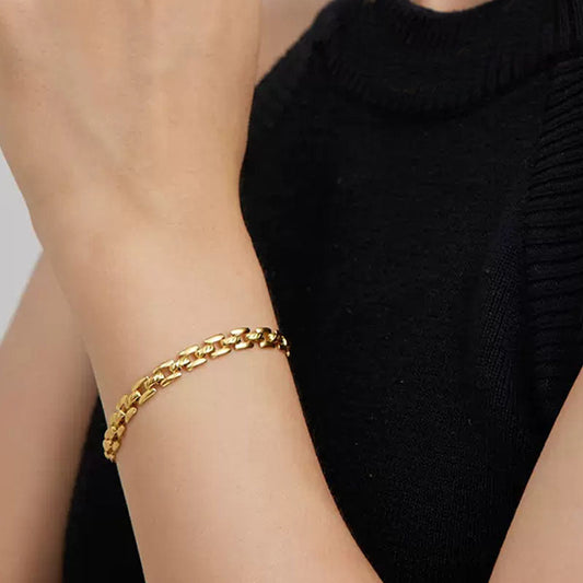 Timepiece Lænkearmbånd | Guld