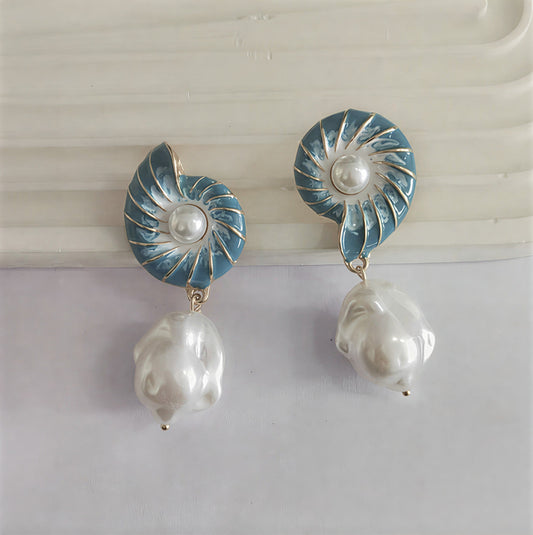 Seashell Perleøreringe