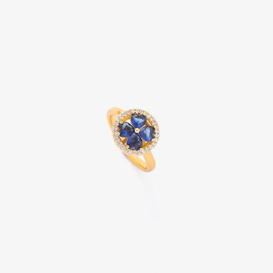 Safir Hjerter Drejering | Guld