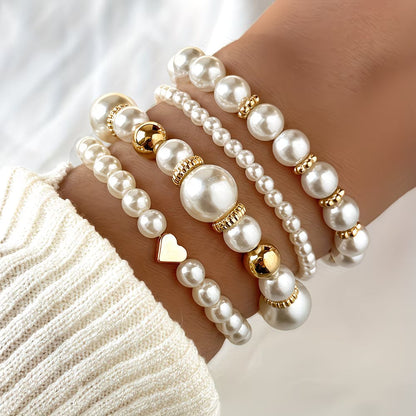 Perle Stacking Armbånd Sæt af 4