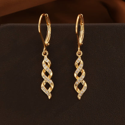 Shimmer Twist Ava Øreringe | Guld