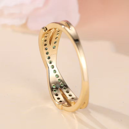 Smaragd Flow Ring | Guld