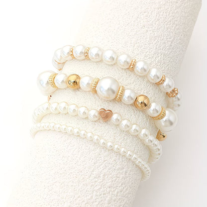 Perle Stacking Armbånd Sæt af 4