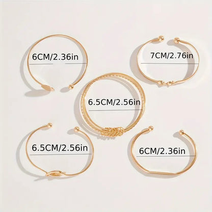 Knotted Elegance Armbånd Sæt | Guld
