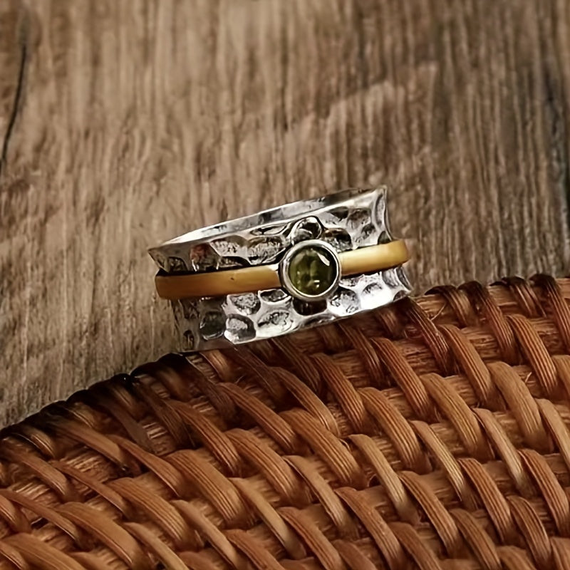 Sølv og Guld Rustic Bånd Ring