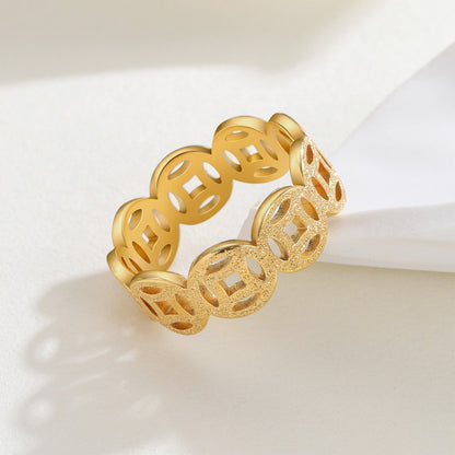 Ella Klassisk Pattern Ring | Guld