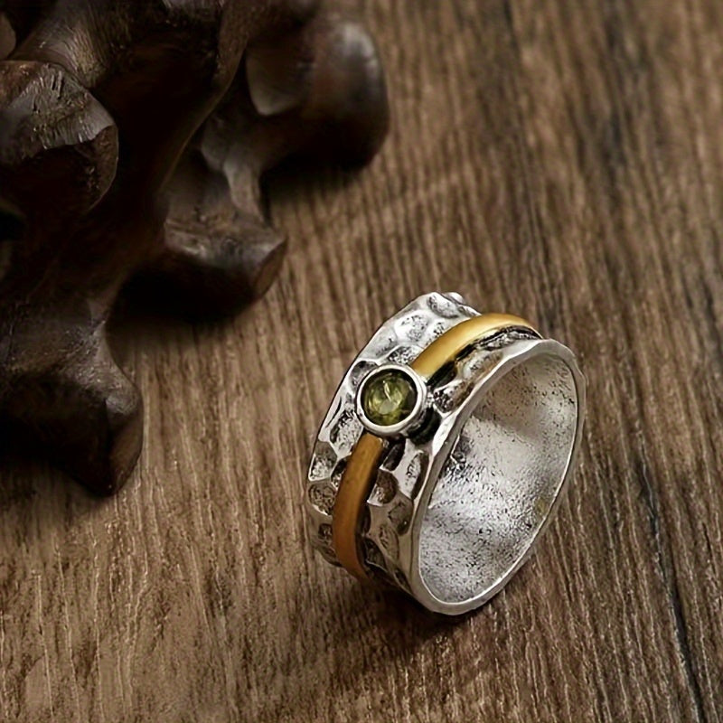 Sølv og Guld Rustic Bånd Ring
