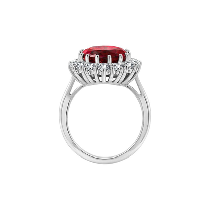 Scarlet Krone Rubin Ring | Hvidguld