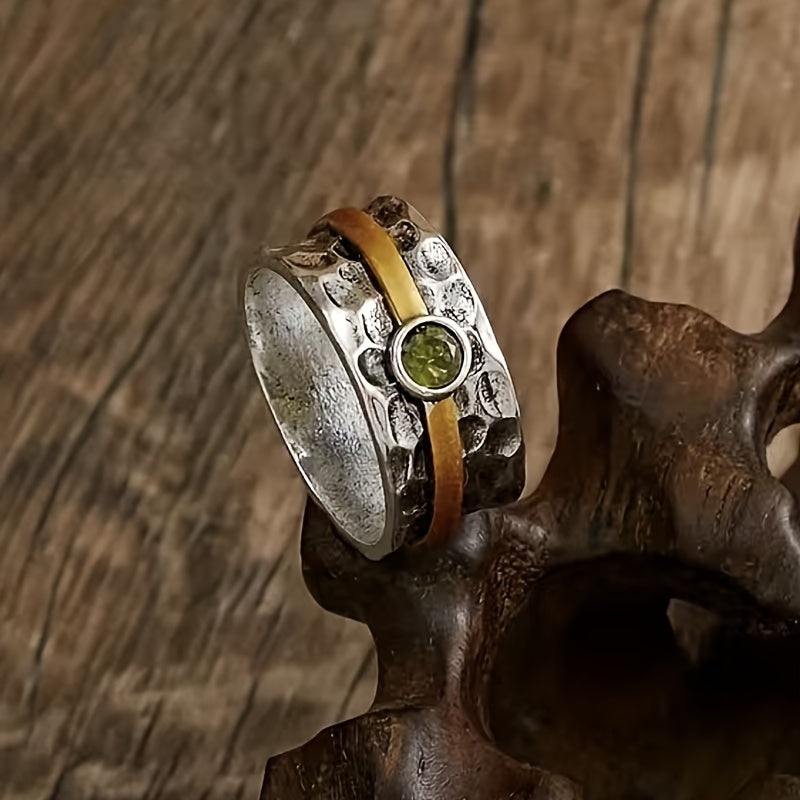 Sølv og Guld Rustic Bånd Ring