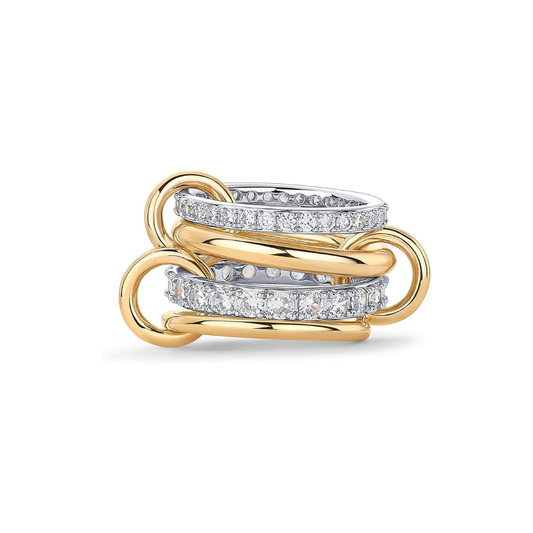 Interlock Stack Ringe | Guld