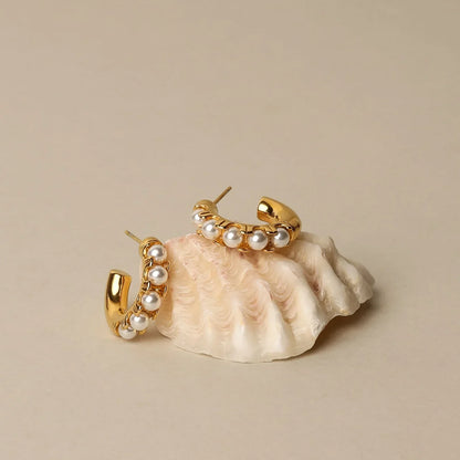 Mother-of-Pearl Charm Øreringe