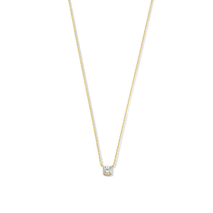 Cléa Moissanite Sten Halskæde | Guld