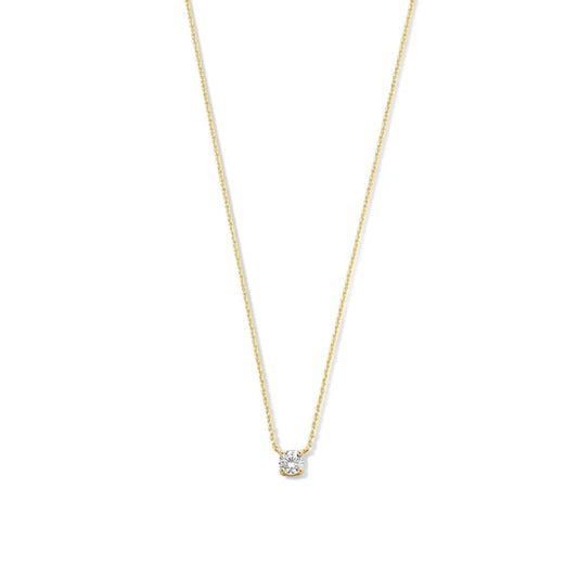 Cléa Moissanite Sten Halskæde | Guld