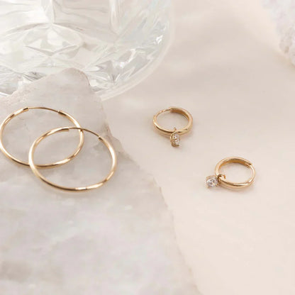 Larmes de Lune Sten Creoler | Guld