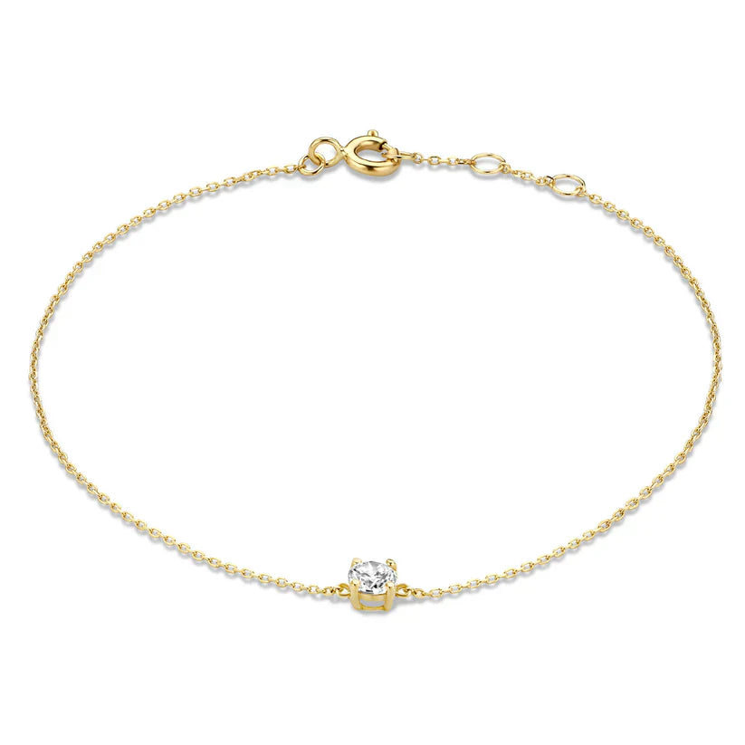 Cléa Moissanite Sten Armbånd | Guld