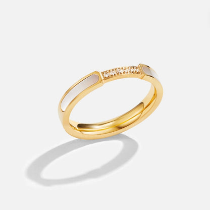 Guld Indlæg Bånd Ring
