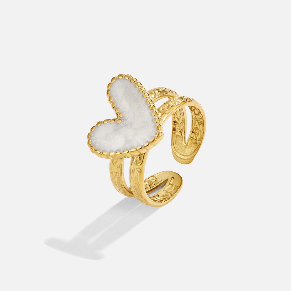 Guld Hjerte Motif Ring